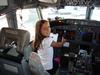 Alyssa in Pilot's Seat on way to San Francisco 2008